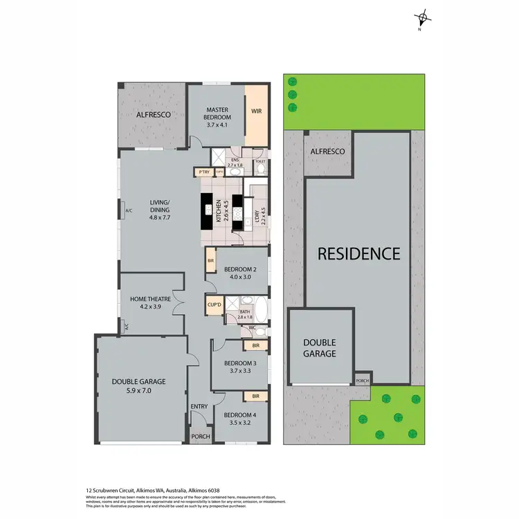 Floorplan of Homely house listing, 12 Scrubwren Circuit, Alkimos WA 6038