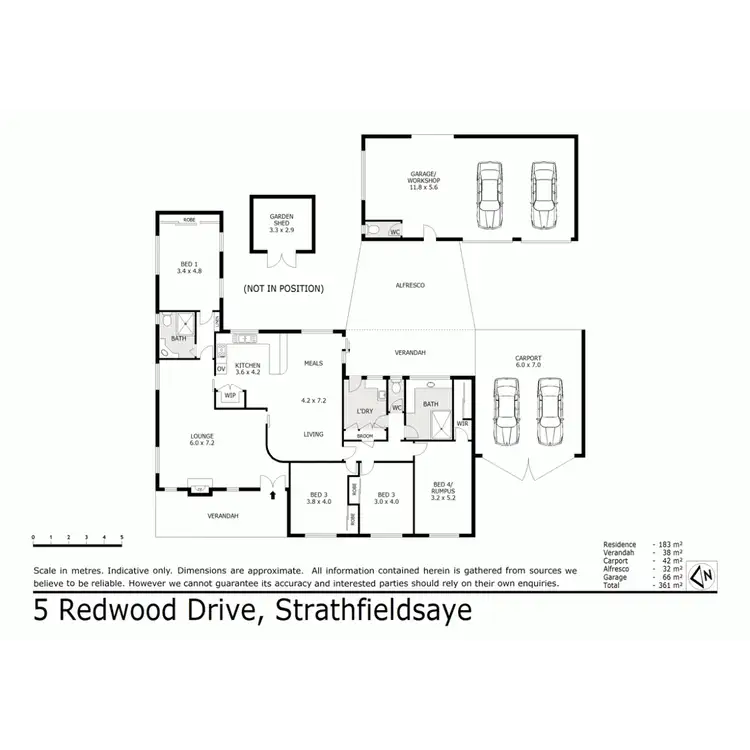Floorplan of Homely house listing, 5 Redwood Drive, Strathfieldsaye VIC 3551