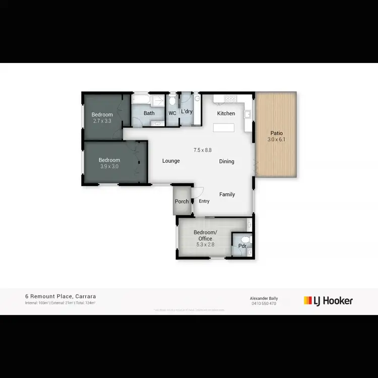 Floorplan of Homely house listing, 6 Remount Place, Carrara QLD 4211
