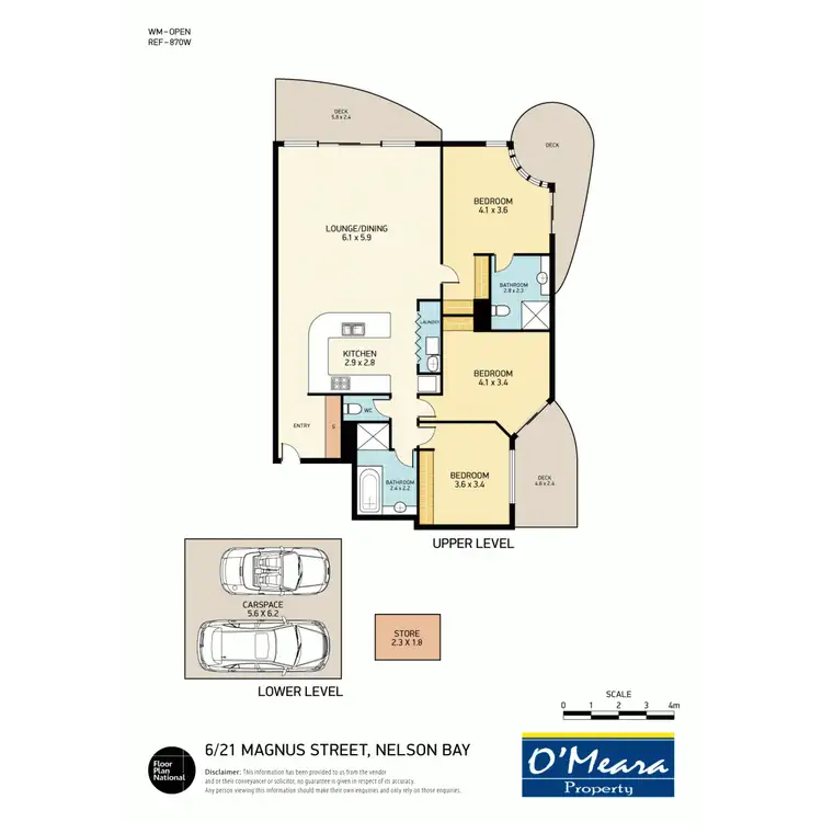 Floorplan of Homely unit listing, 6/21 Magnus Street, Nelson Bay NSW 2315