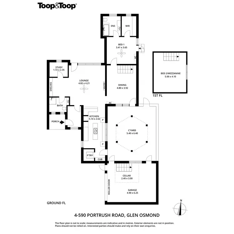 Floorplan of Homely townhouse listing, 4/590 Portrush Road, Glen Osmond SA 5064