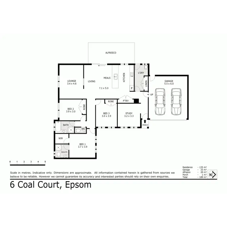 Floorplan of Homely house listing, 6 Coal Court, Epsom VIC 3551