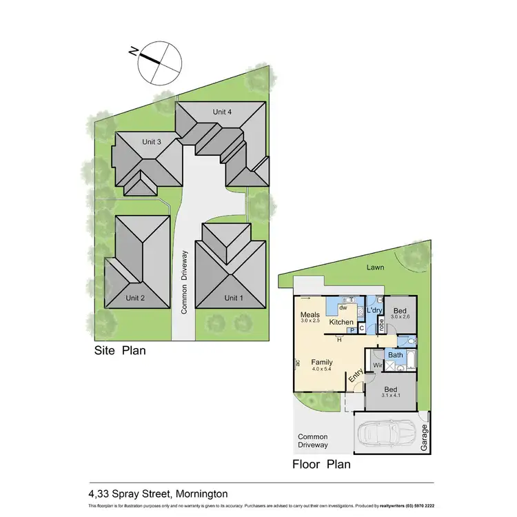 Floorplan of Homely unit listing, 1 - 4/33 Spray Street, Mornington VIC 3931