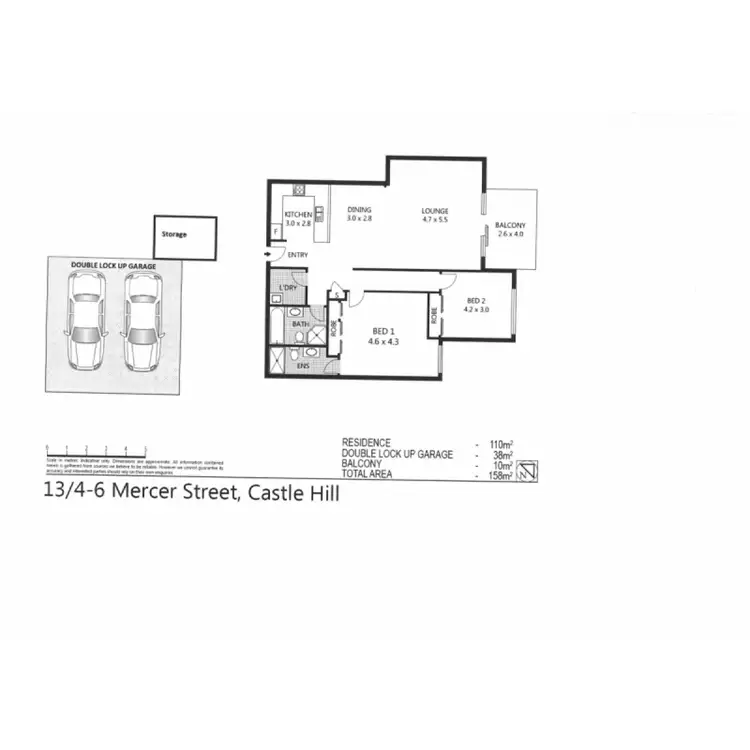 Floorplan of Homely apartment listing, 13/4-6 Mercer Street, Castle Hill NSW 2154