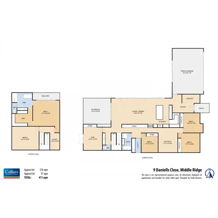 Floorplan of Homely house listing, 9 Daniells Close, Middle Ridge QLD 4350