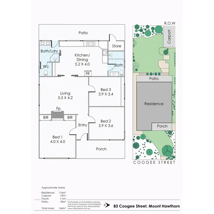 Floorplan of Homely house listing, 83 Coogee Street, Mount Hawthorn WA 6016
