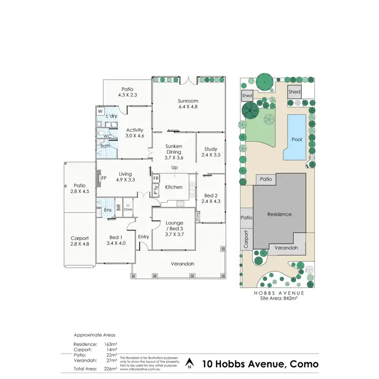 Floorplan of Homely house listing, 10 Hobbs Avenue, Como WA 6152