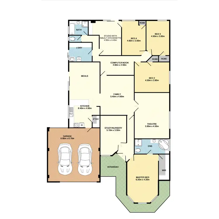 Floorplan of Homely house listing, 5 Kevo Place, Landsdale WA 6065