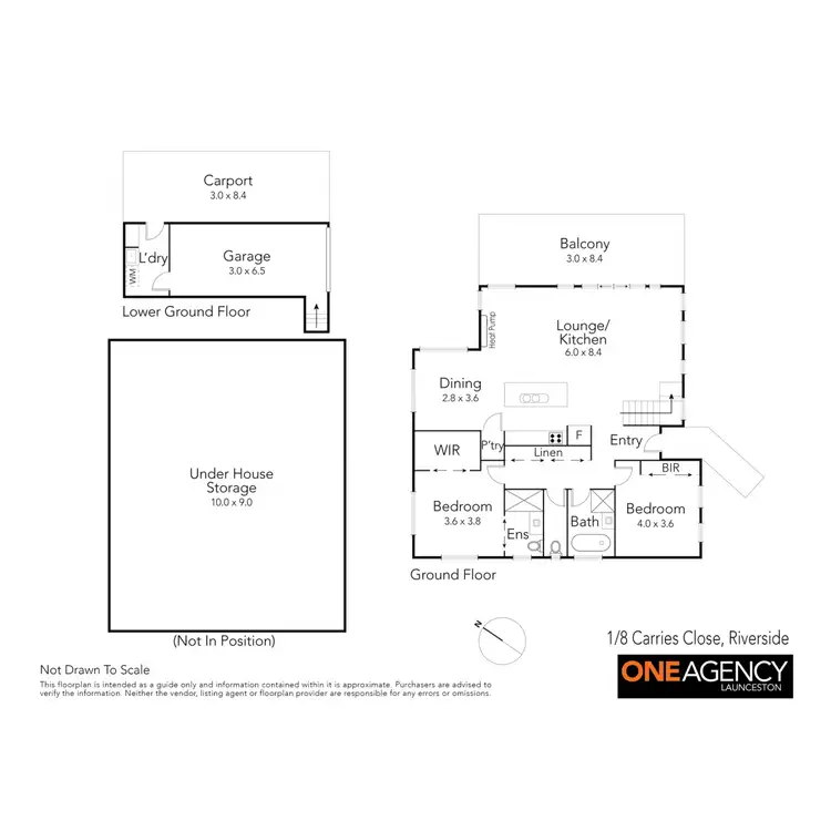 Floorplan of Homely house listing, 1/8 Carries Close, Riverside TAS 7250
