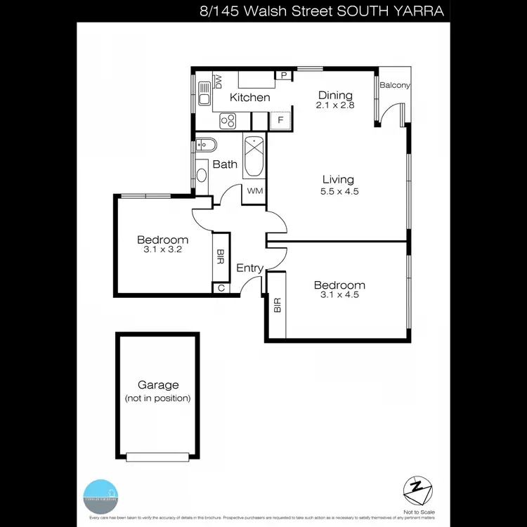 Floorplan of Homely apartment listing, 8/145 Walsh Street, South Yarra VIC 3141
