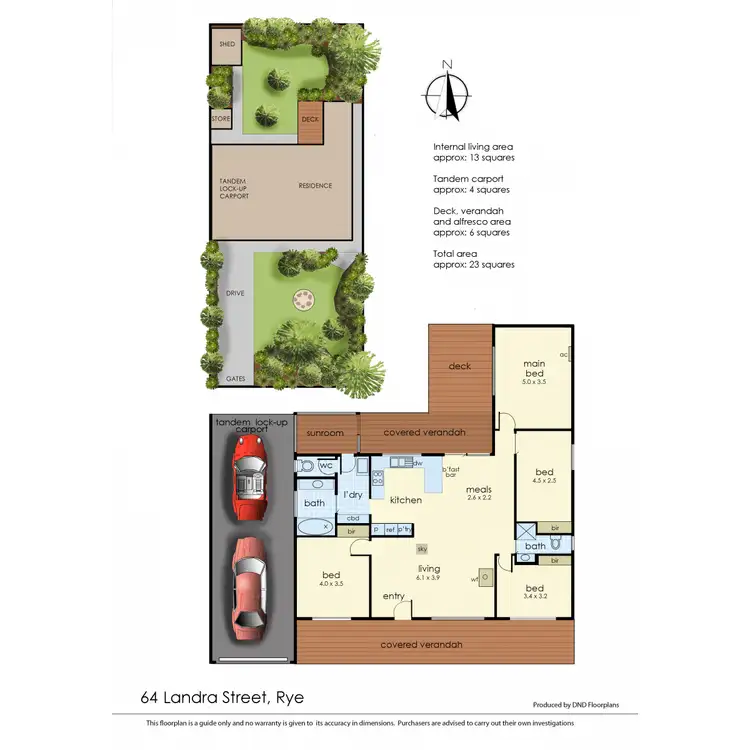 Floorplan of Homely house listing, 64 Landra Street, Rye VIC 3941