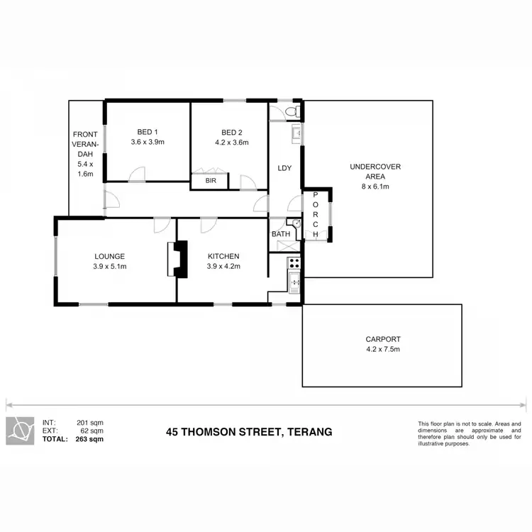 Floorplan of Homely house listing, 45 Thomson Street, Terang VIC 3264