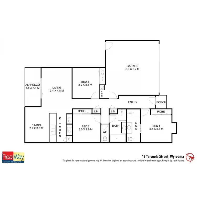 Floorplan of Homely house listing, 13 Tarcoola Street, Wyreema QLD 4352