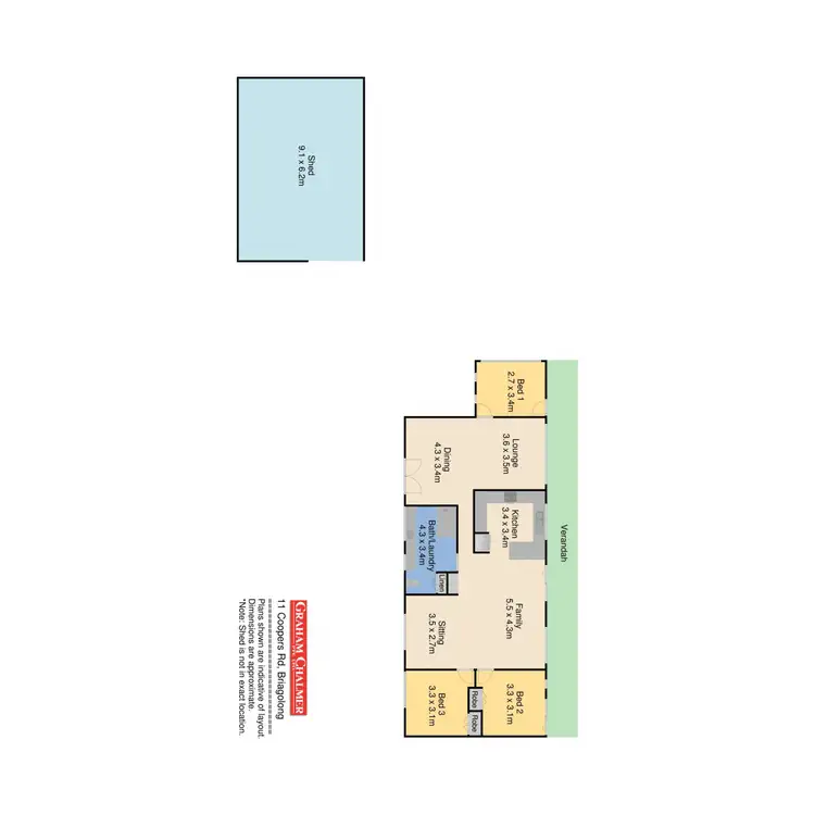 Floorplan of Homely rural property listing, 11 Coopers Road, Briagolong VIC 3860