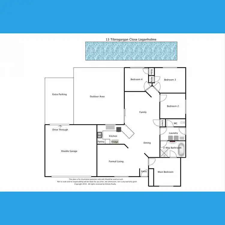 Floorplan of Homely house listing, 13 Tibrogargan Close, Loganholme QLD 4129