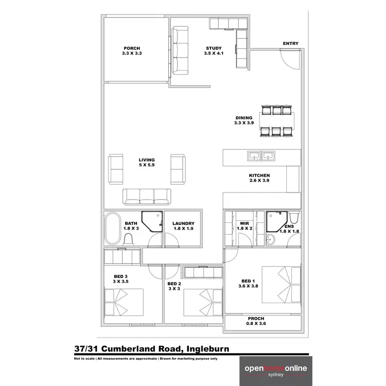 Floorplan of Homely apartment listing, 37/31-35 Cumberland Road, Ingleburn NSW 2565