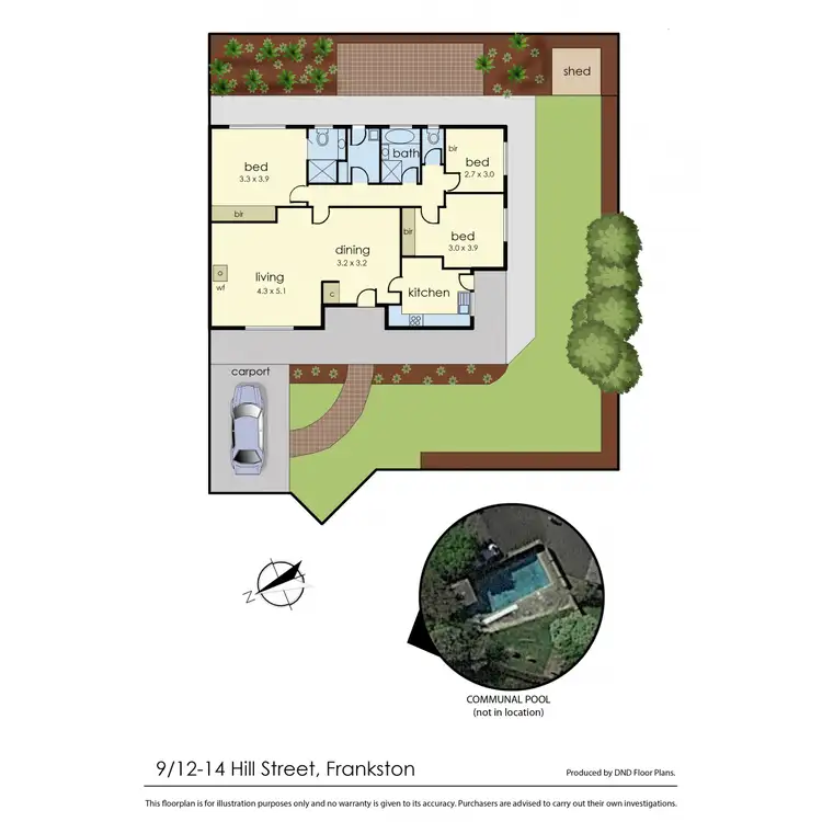 Floorplan of Homely unit listing, 9/12-14 Hill Street, Frankston VIC 3199