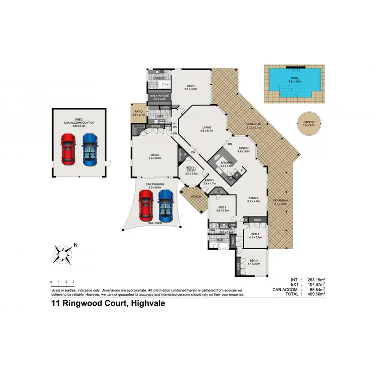 Floorplan of Homely house listing, 11 Ringwood Court, Highvale QLD 4520