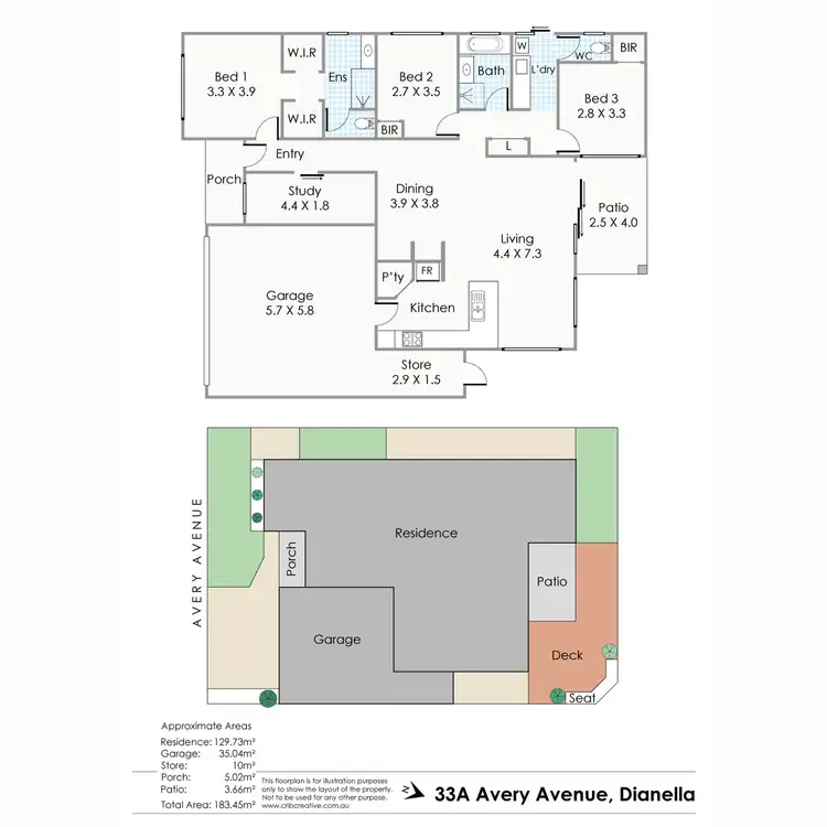 Floorplan of Homely house listing, 33A Avery Avenue, Dianella WA 6059