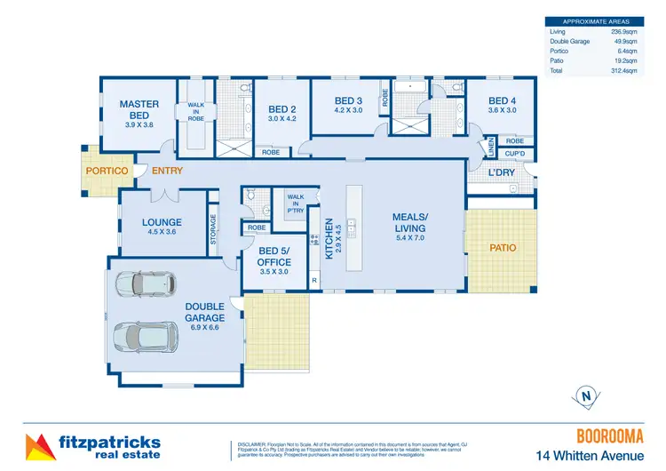 Floorplan of Homely house listing, 14 Whitten Avenue, Boorooma NSW 2650