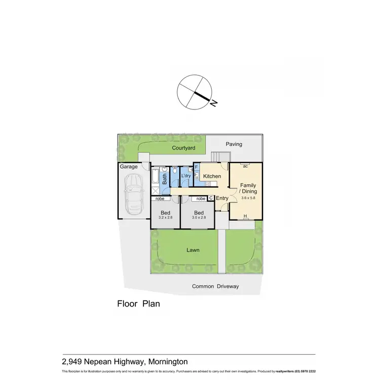 Floorplan of Homely unit listing, 2/949 Nepean Highway, Mornington VIC 3931