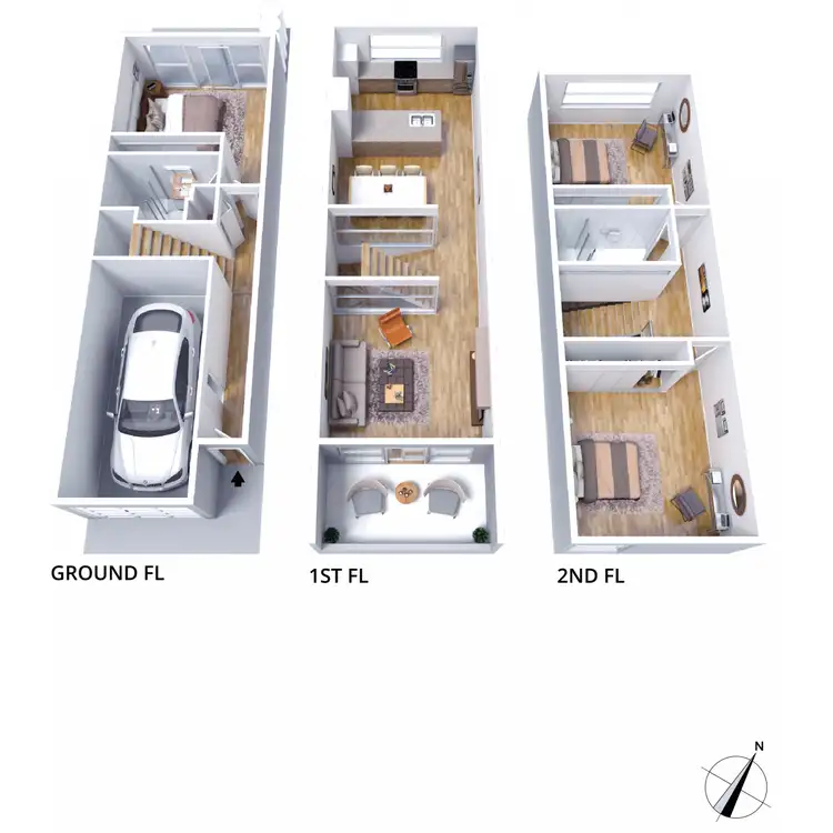 Floorplan of Homely townhouse listing, 4/3 Little Grenfell Street, Kent Town SA 5067