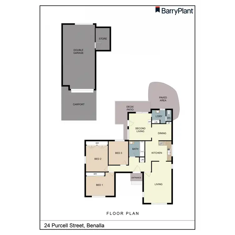 Floorplan of Homely house listing, 24 Purcell Street, Benalla VIC 3672