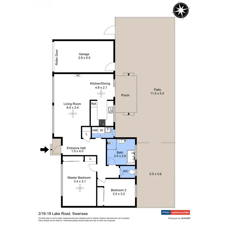 Floorplan of Homely townhouse listing, 2/16-18 Lake Road, Swansea NSW 2281