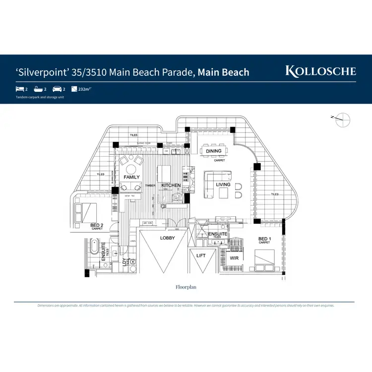 Floorplan of Homely apartment listing, 35 - 'Silverpoint' - 3510 Main Beach Parade, Main Beach QLD 4217
