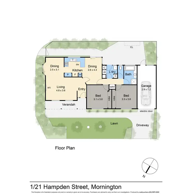 Floorplan of Homely unit listing, 1/21 Hampden Street, Mornington VIC 3931
