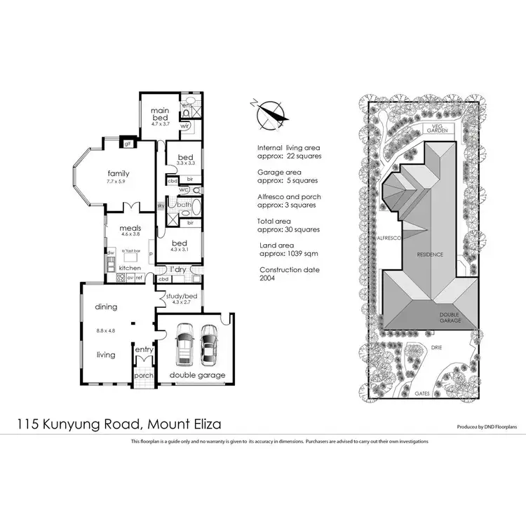 Floorplan of Homely house listing, 115 Kunyung Road, Mount Eliza VIC 3930