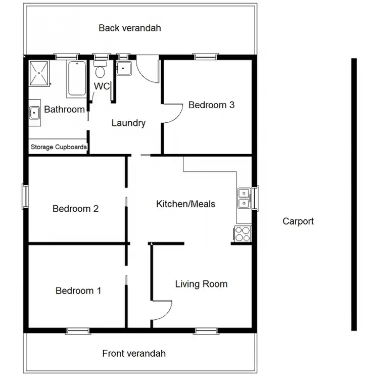 Floorplan of Homely house listing, 19 Caroona Road, Port Augusta West SA 5700