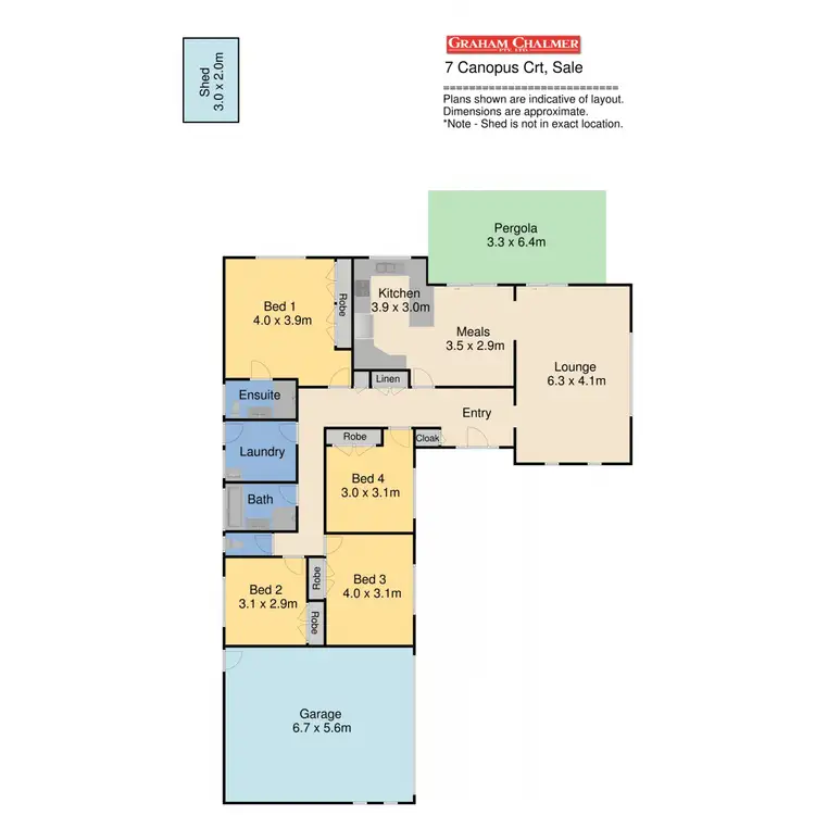 Floorplan of Homely house listing, 7 Canopus Court, Sale VIC 3850