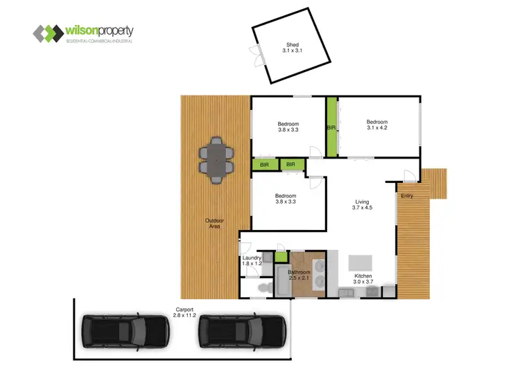 Floorplan of Homely house listing, 2 Graham Crescent, Traralgon VIC 3844