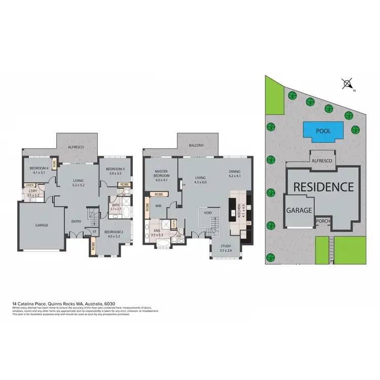 Floorplan of Homely house listing, 14 Catalina Place, Quinns Rocks WA 6030