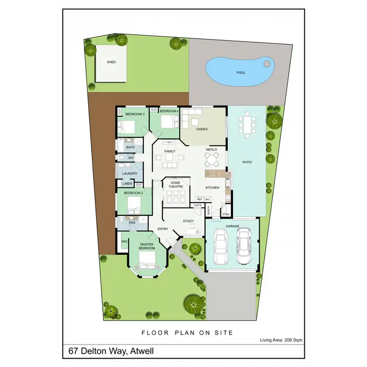 Floorplan of Homely house listing, 67 Delton Way, Atwell WA 6164