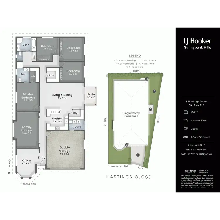 Floorplan of Homely house listing, 11 Hastings Close, Calamvale QLD 4116