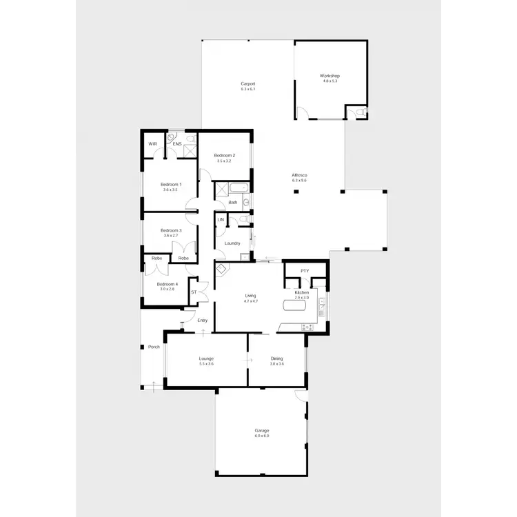 Floorplan of Homely house listing, 2 Curbar Street, Balcatta WA 6021