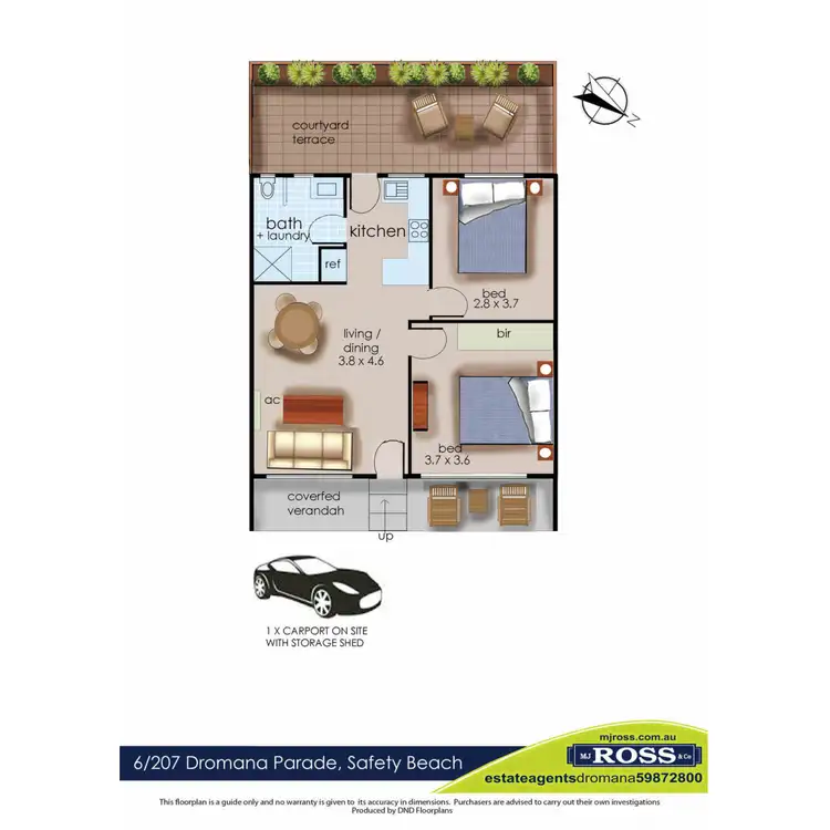 Floorplan of Homely unit listing, 6/207 Dromana Parade, Safety Beach VIC 3936