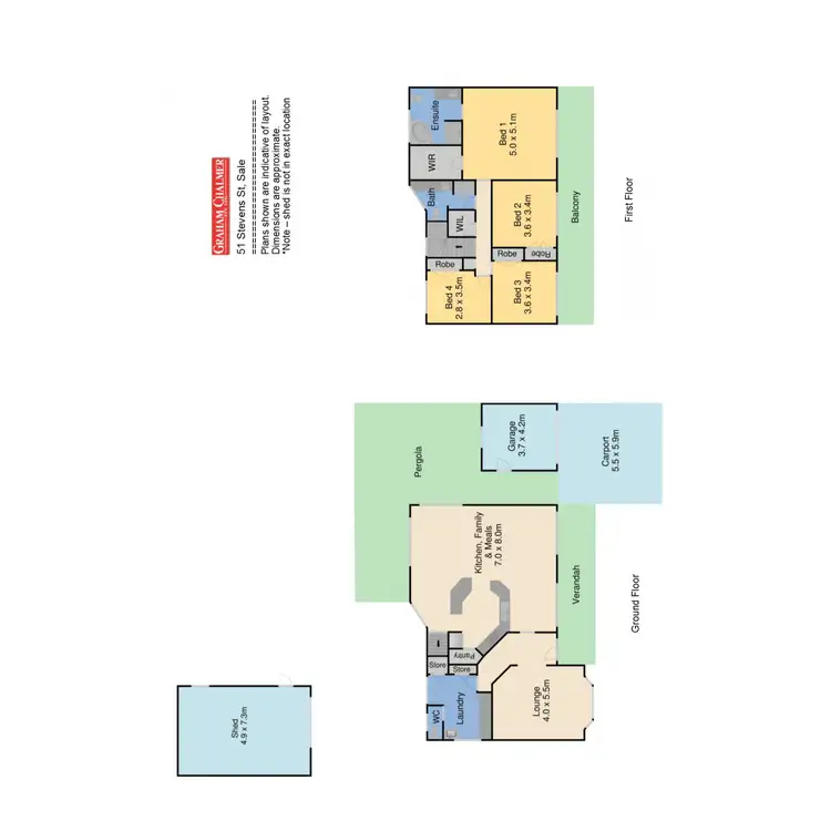 Floorplan of Homely house listing, 51 Stevens Street, Sale VIC 3850