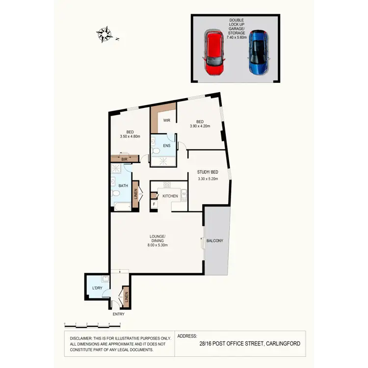 Floorplan of Homely apartment listing, 28/16 Post Office Street, Carlingford NSW 2118