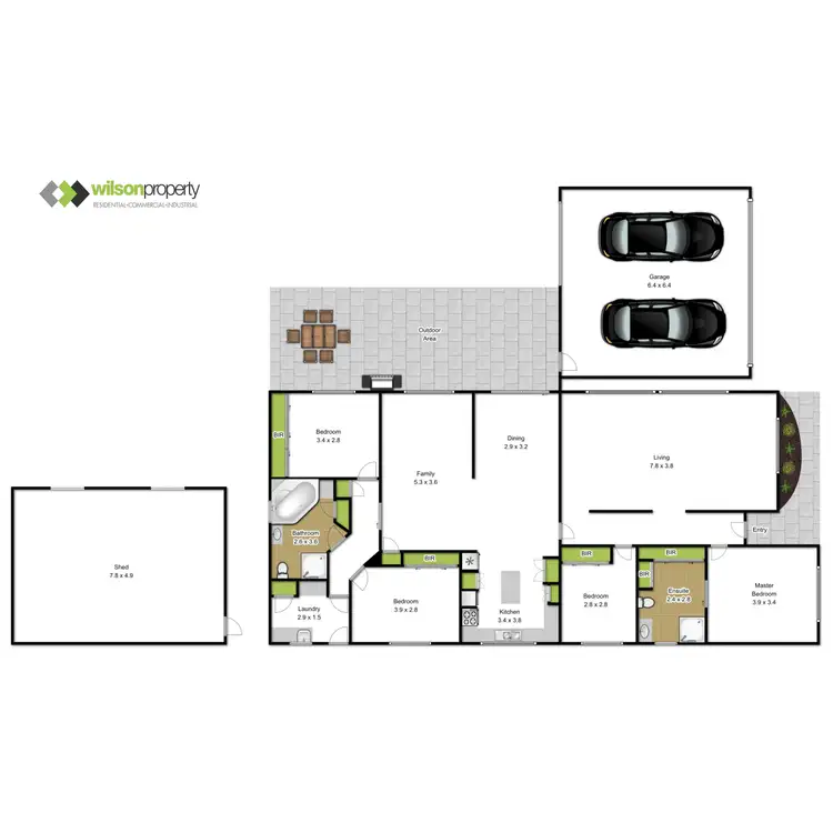 Floorplan of Homely house listing, 2 Emerald Court, Traralgon VIC 3844