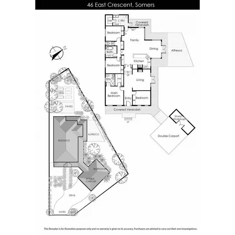 Floorplan of Homely house listing, 46 East Crescent, Somers VIC 3927