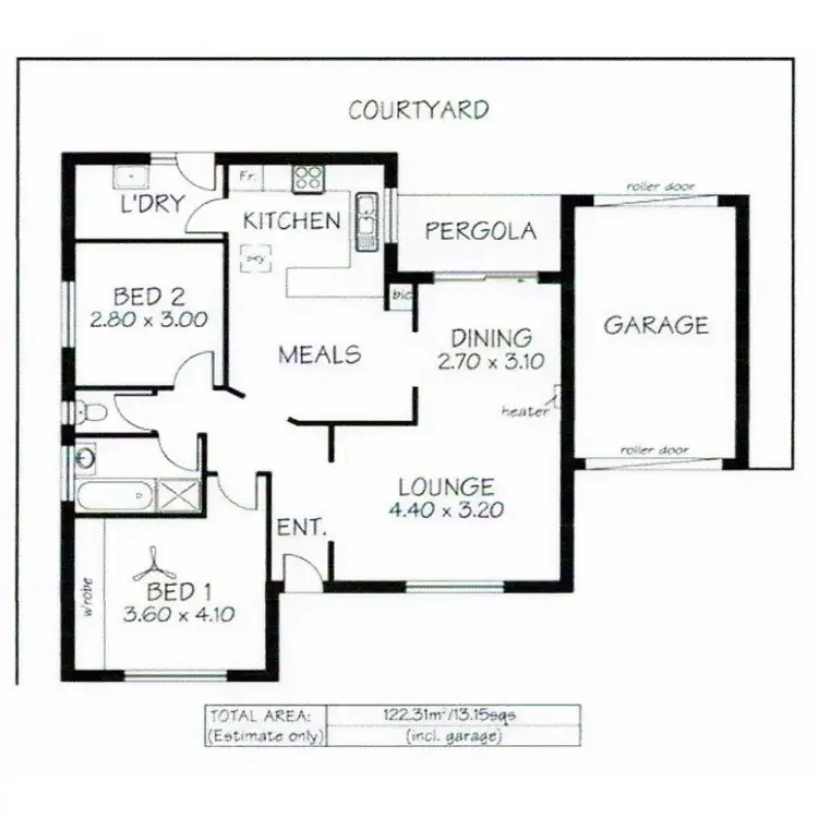 Floorplan of Homely unit listing, 2/2 Rednall Street, Tea Tree Gully SA 5091