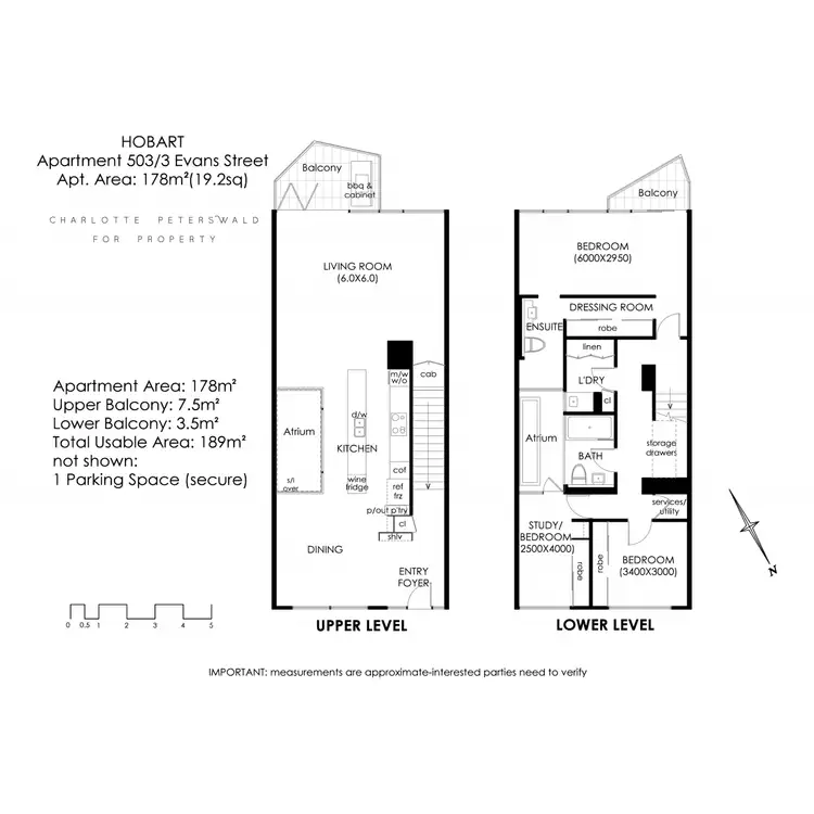 Floorplan of Homely apartment listing, 503/3 Evans Street, Hobart TAS 7000