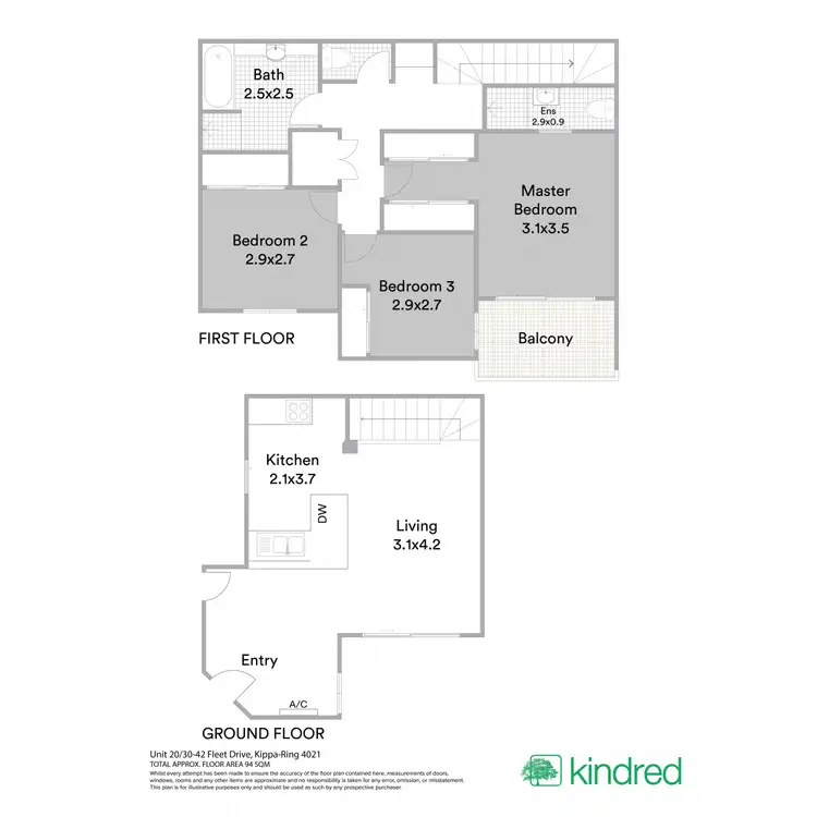 Floorplan of Homely townhouse listing, 20/30-42 Fleet Drive, Kippa-ring QLD 4021