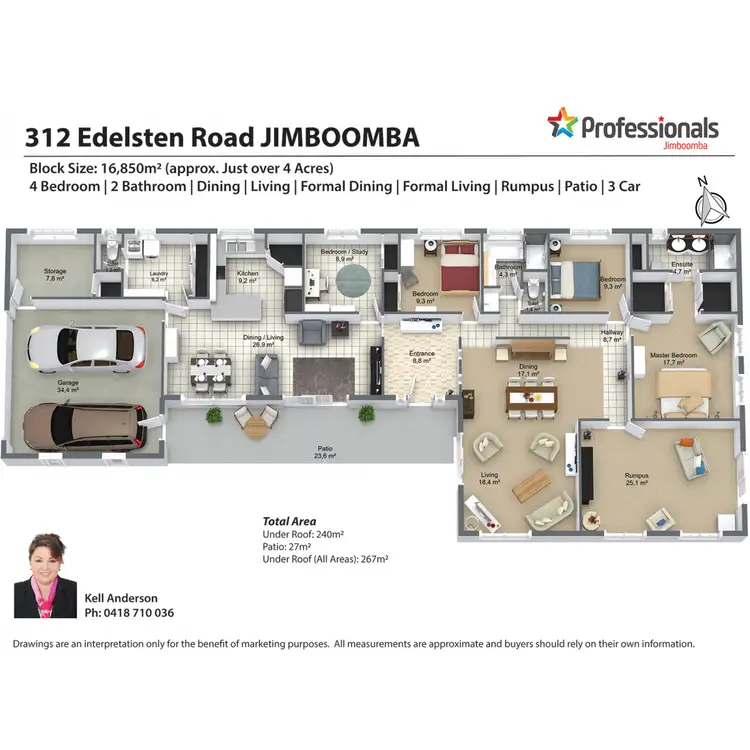 Floorplan of Homely house listing, 312 Edelsten Road, Jimboomba QLD 4280