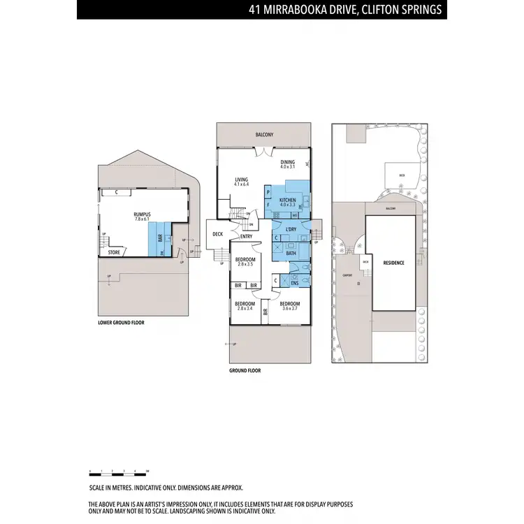 Floorplan of Homely house listing, 41 Mirrabooka Drive, Clifton Springs VIC 3222