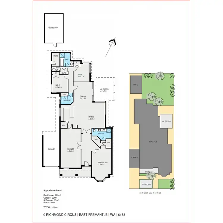 Floorplan of Homely house listing, 9 Richmond Circus, East Fremantle WA 6158