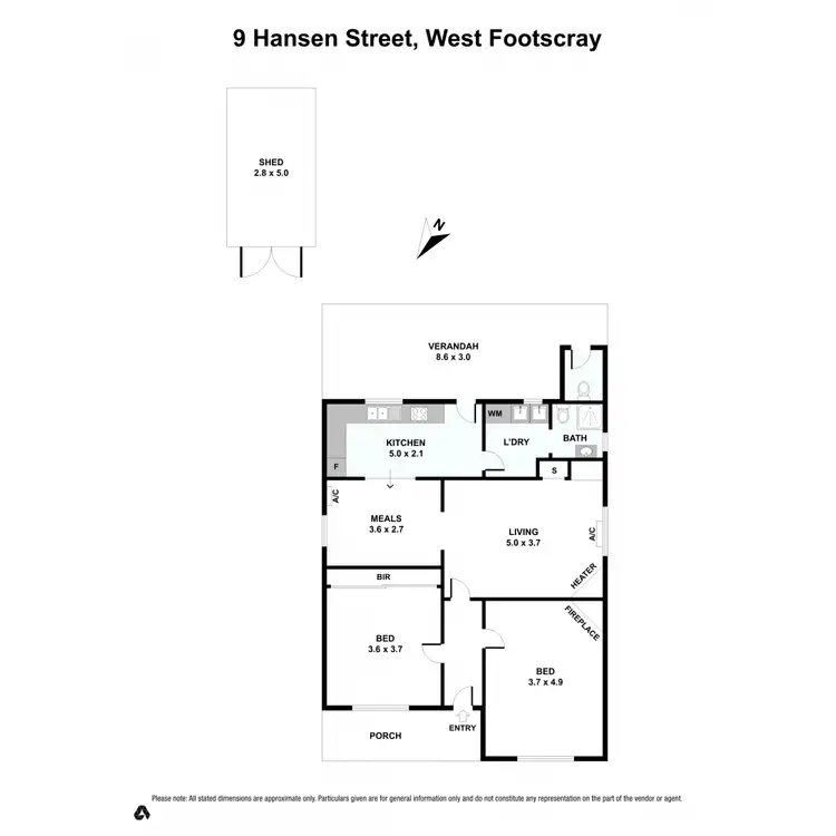 Floorplan of Homely house listing, 9 Hansen Street, West Footscray VIC 3012